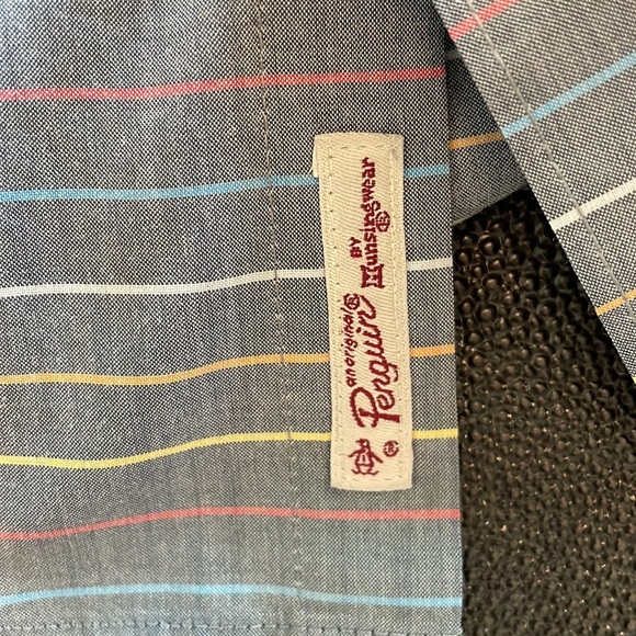 Penguin Heritage Slim Fit striped shirt size Large - Picture 5 of 7